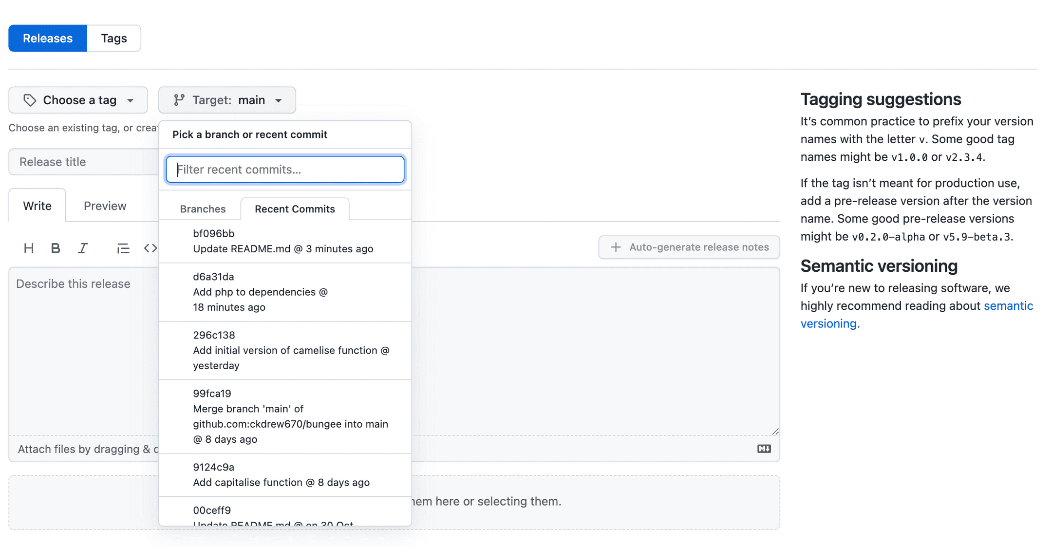 GitHub package versioning 2