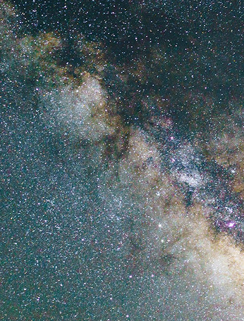 The Milky Way against a starry background