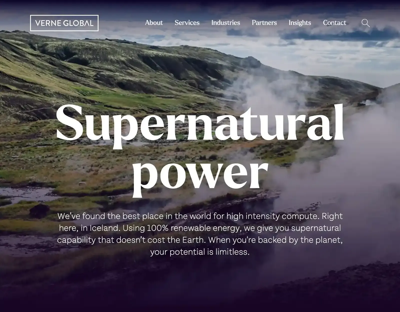 Verne Homepage Tablet 